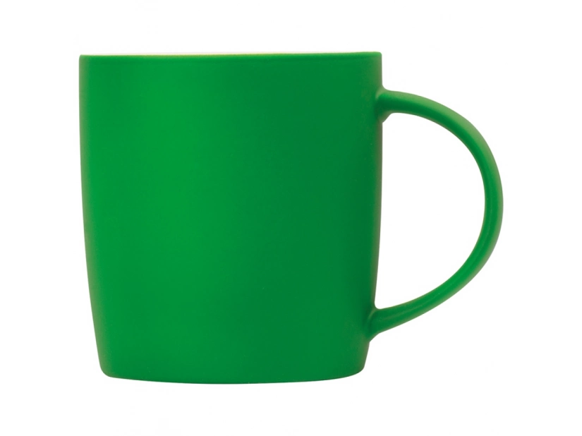 Gumowany kubek ceramiczny z możliwością graweru logo, 300 ml - zielony