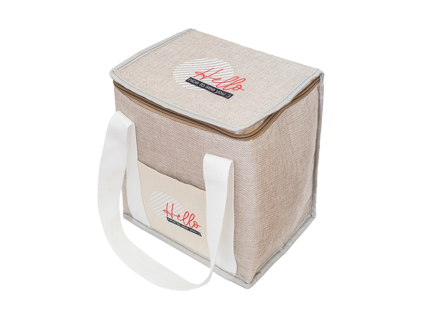 Torba izotermiczna na lunch z juty Loni, beżowy