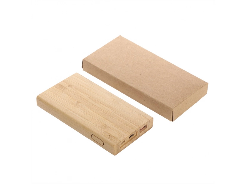 Bambusowy power bank, ekologiczny 8000mAh B'RIGHT