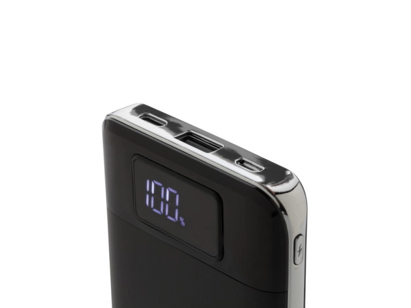 Bezprzewodowy power bank 10000 mAh do nadruku logo z cyfrowym indykatorem