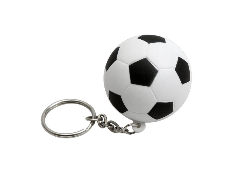 Brelok antystresowy piłka biało-czarna z logo firmy