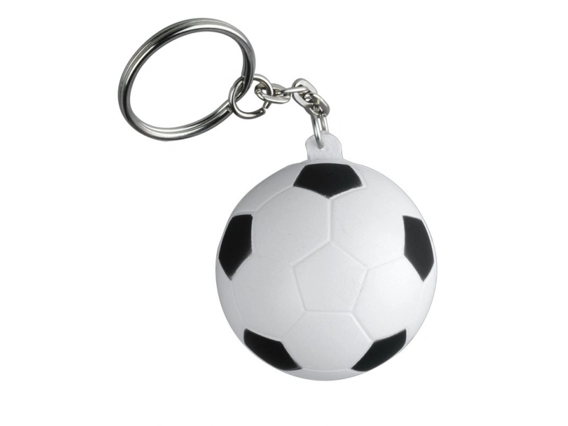 Brelok antystresowy piłka biało-czarna z logo firmy