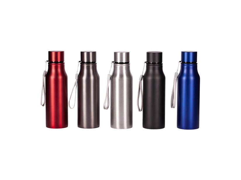 Niebieski bidon stalowy 700 ml z logo firmy Fun Tripping