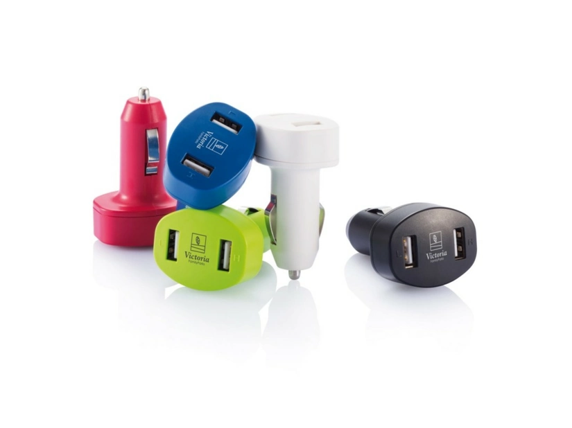 Podwójna ładowarka samochodowa USB
