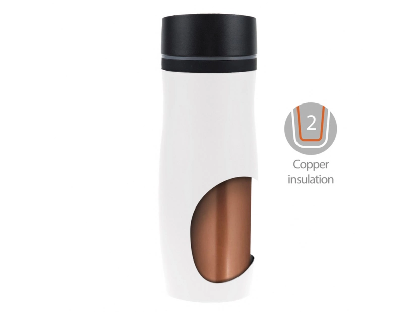 Kubek z miedzianą izolacją 400 ml, czarny