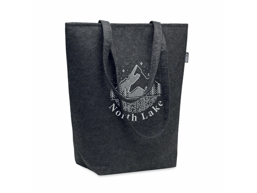 Torba na zakupy z filcu RPET Nata, czarna