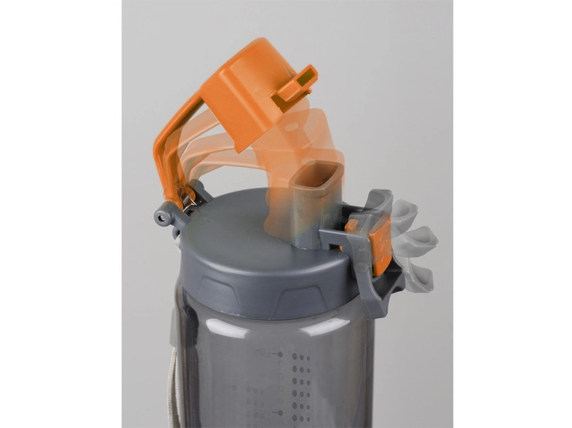 Bidon Feelsogood 600 ml, z nadrukiem logo, pomarańczowy/szary 