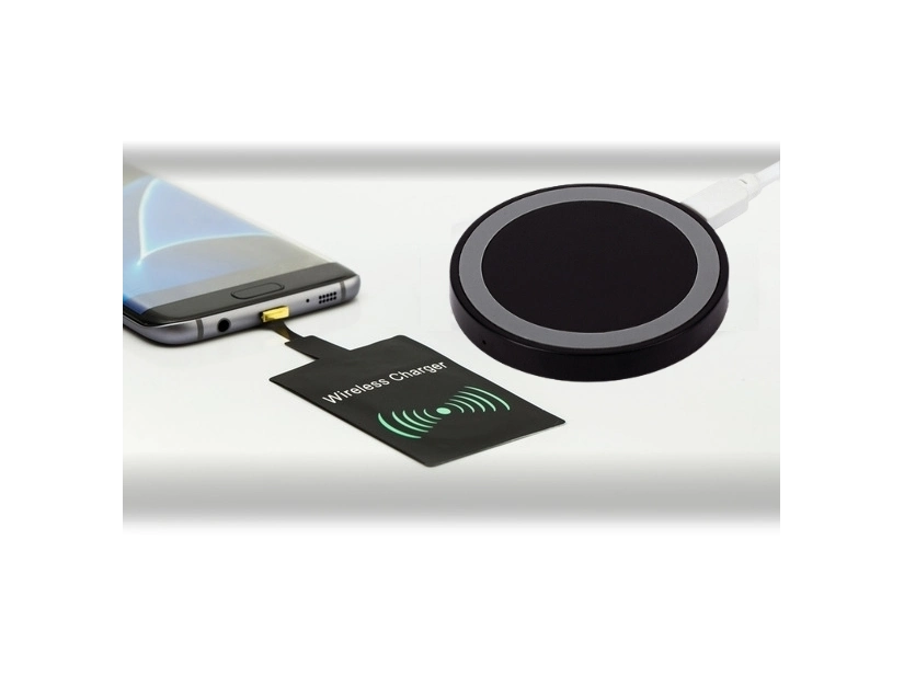 Zestaw ładowarka indukcyjna z adapterem, czarny