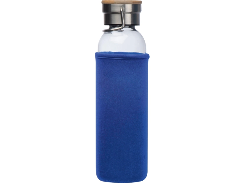 Szklana butelka w niebieskim etui 600ml