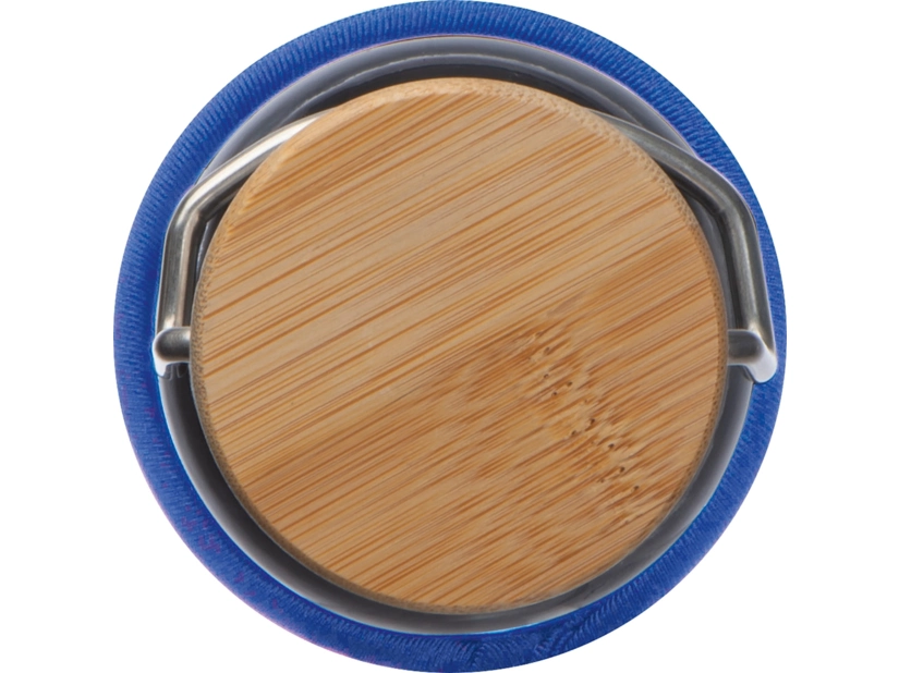 Szklana butelka w niebieskim etui 600ml