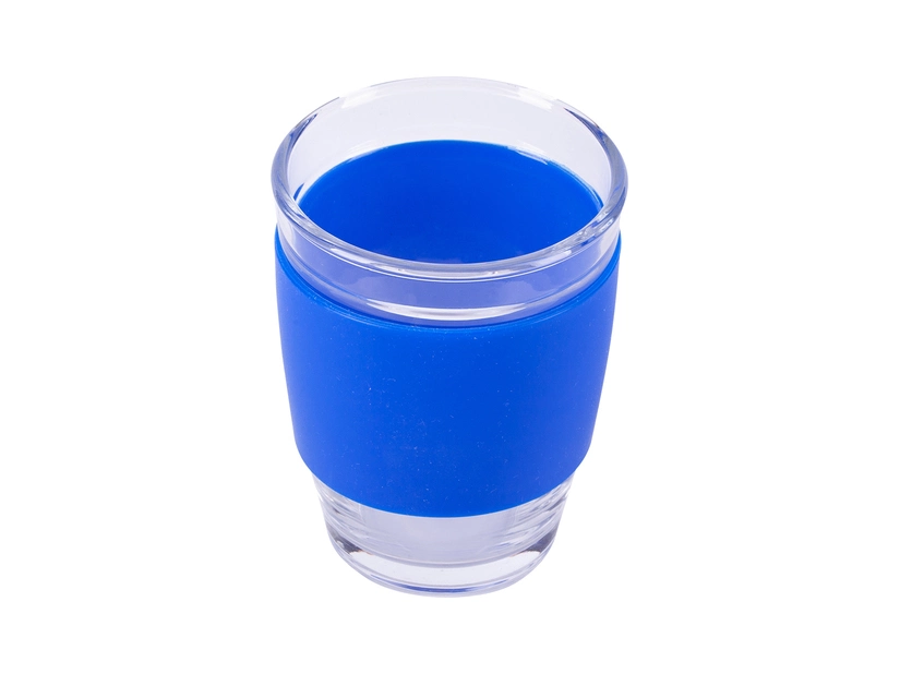 Szklany kubek ekologiczny 350 ml, niebieski 