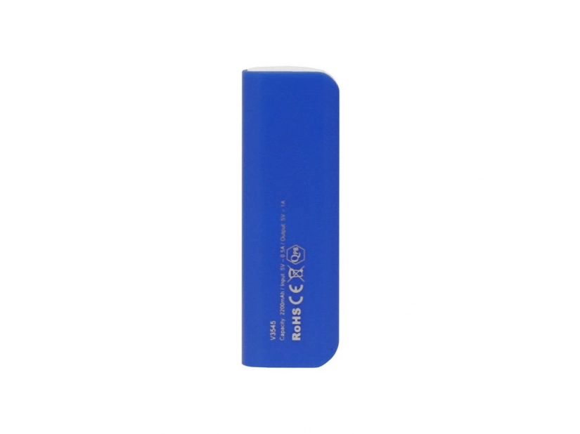 Granatowy powerbank 2200 mAh z logo – gadżet firmowy