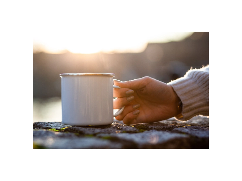 Retro Kubek vintage 500 ml, biały 