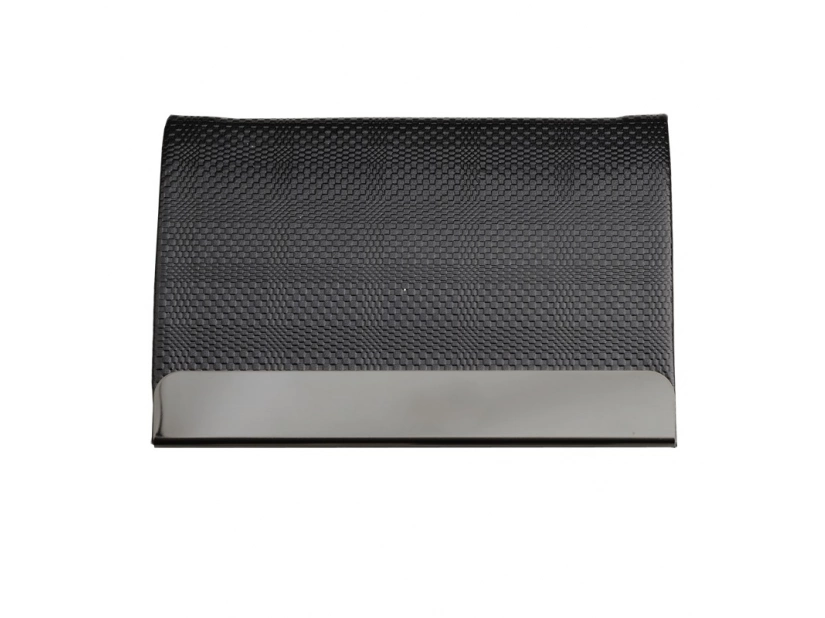  Elegancki wizytownik z grawerem, Emboss, czarny 