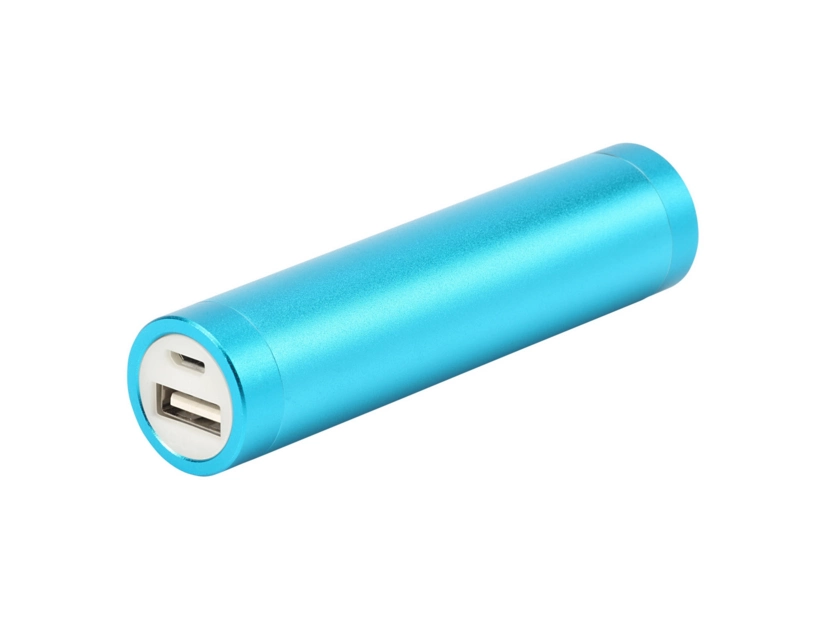 Powerbank z logo, jasnoniebieski metal 3000mAh, grawer