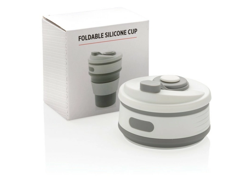 Składany kubek podróżny 320 ml, szary