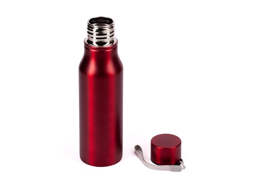 Czerwony bidon stalowy Fun Tripping 700 ml z logo firmy