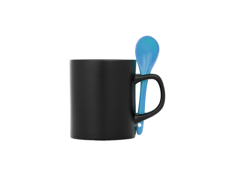 Kubek ceramiczny z nadrukiem 300 ml, niebieski