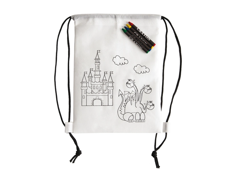 Plecak z kredkami White Line, biały