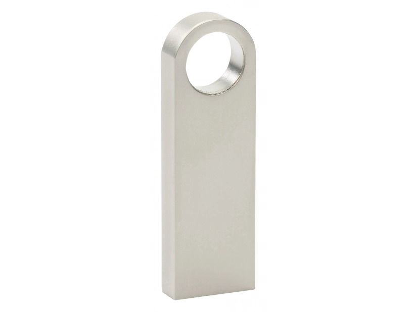 Srebrny pendrive metalowy 8GB z grawerem logo firmy