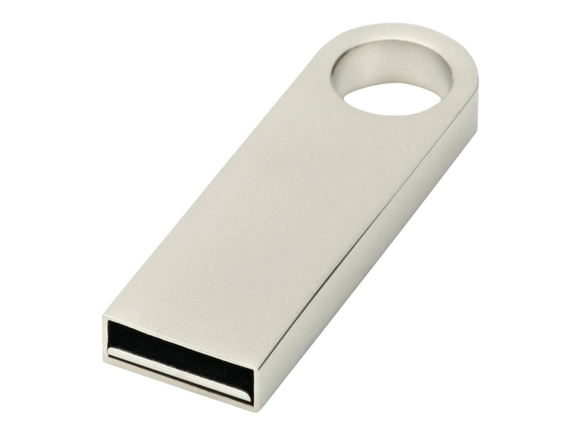 Srebrny pendrive metalowy 8GB z grawerem logo firmy
