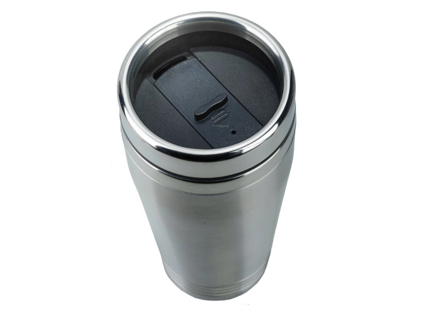 Kubek izotermiczny Landskrona 380 ml, srebrny/czarny 