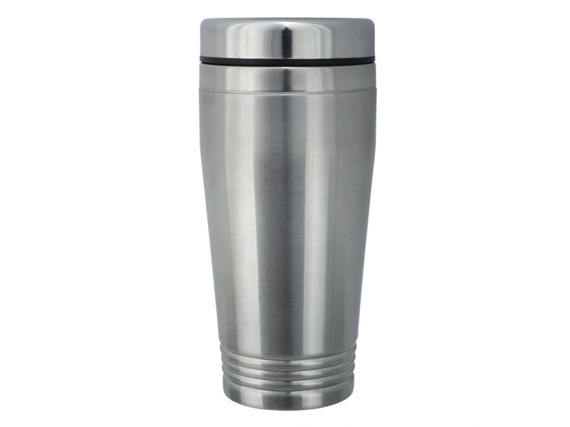 Kubek izotermiczny Landskrona 380 ml, srebrny/czarny 