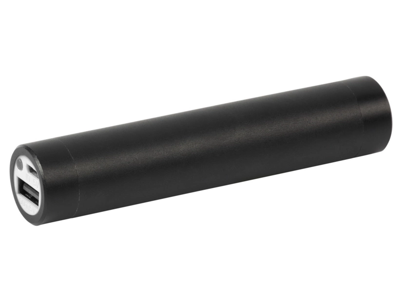 Powerbank metalowy czarny 3000 mAh z grawerem i latarką LED