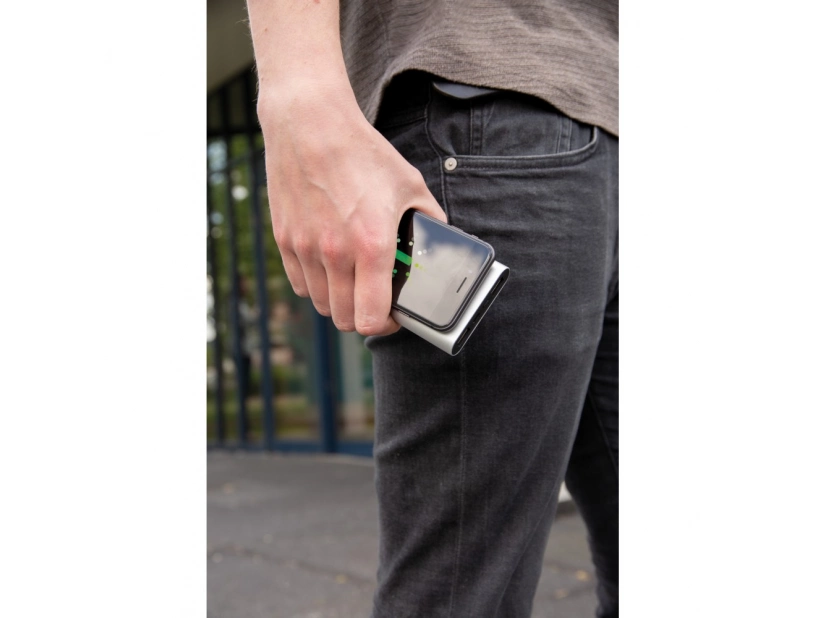 Bezprzewodowy aluminiowy power bank 10000 mAh, możliwy grawer logo