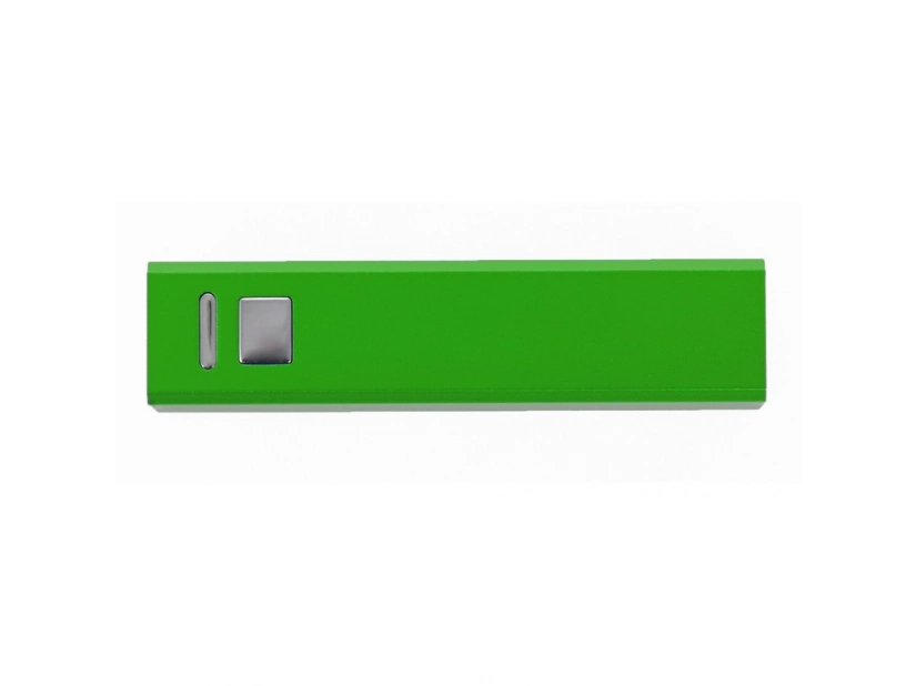 Zielony power bank aluminiowy 2200 mAh z grawerem logo