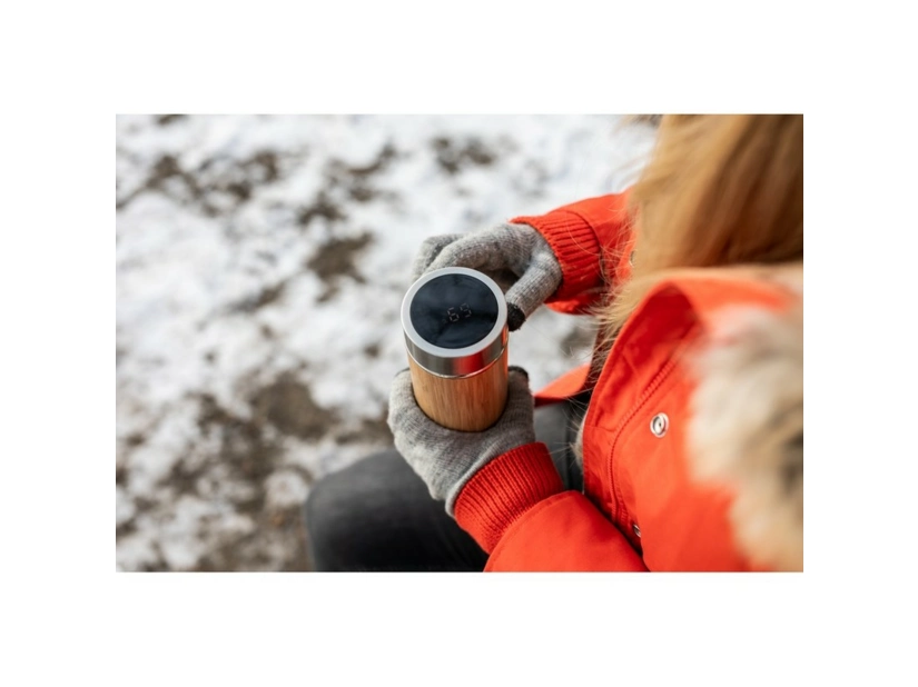 Termos Bambusowy 500 ml z Termometrem