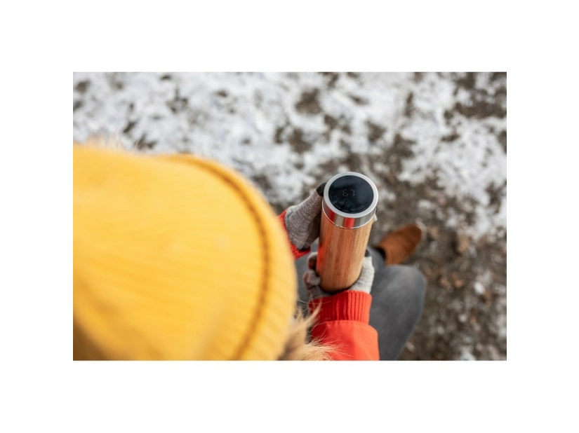 Termos Bambusowy 500 ml z Termometrem