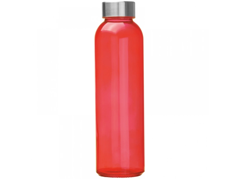 Szklana butelka 500 ml, czerwony