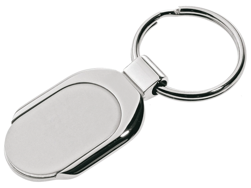Brelok metalowy Teardrop, srebrny 