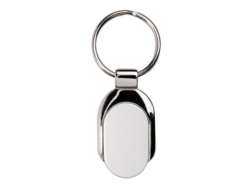 Brelok metalowy Teardrop, srebrny 