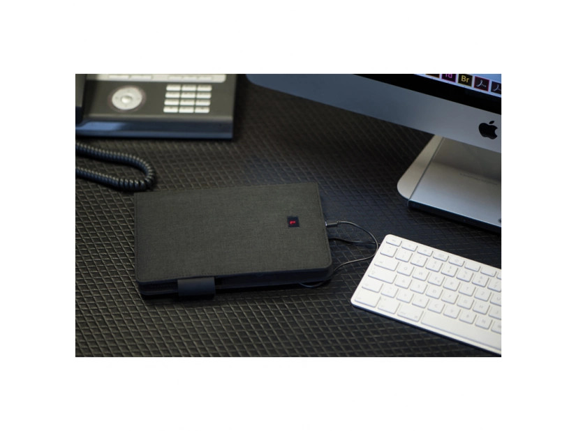 Zielony notatnik A5 z powerbankiem LED i logo dla firm