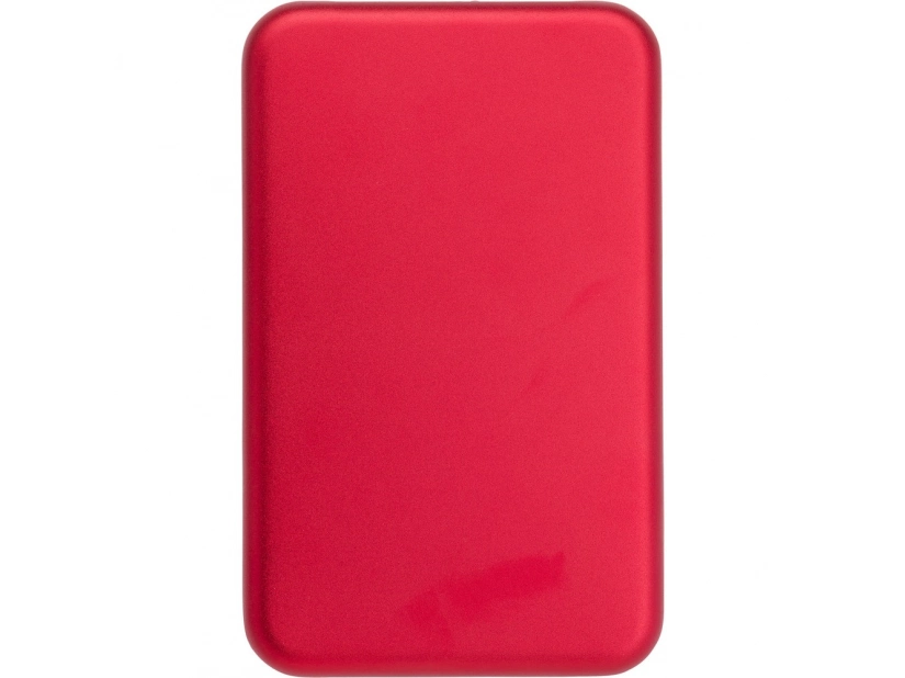 Czerwony powerbank solarny 4000 mAh z grawerem logo