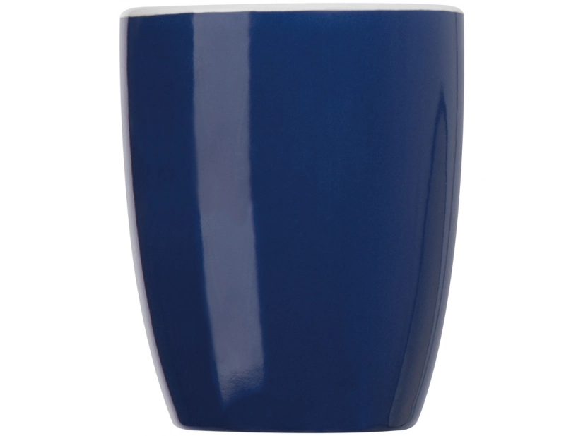 Reklamowy kubek ceramiczny biało granatowy 300 ml