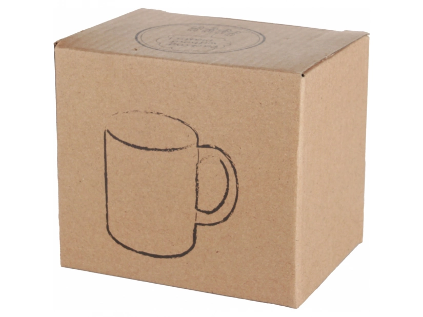 Czarny reklamowy kubek ceramiczny do graweru logo, 300 ml - czerwone wnętrze