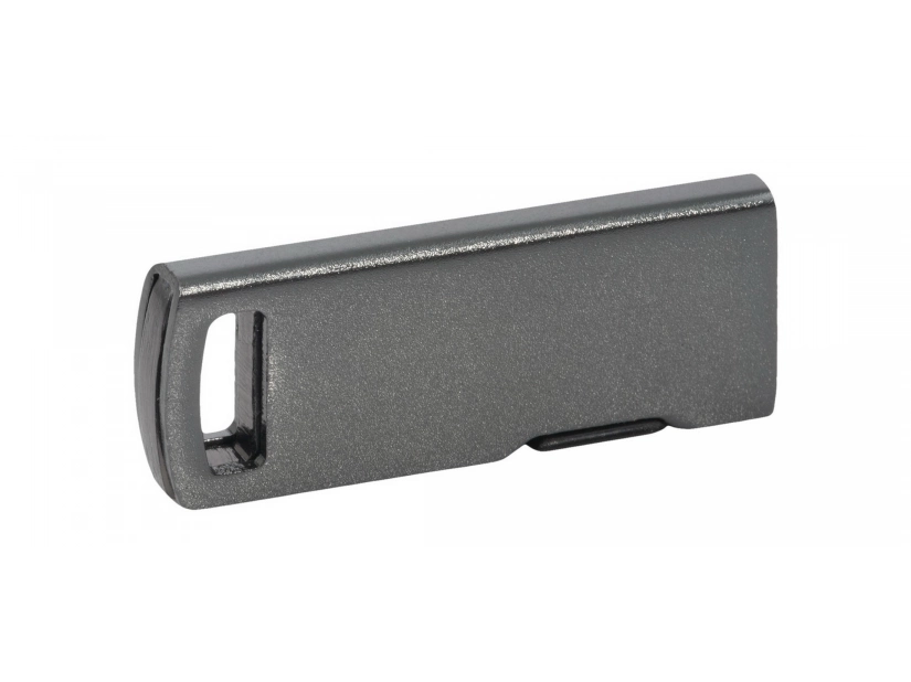 Pendrive Slim metalowy grafitowy z logo 64GB dla firm