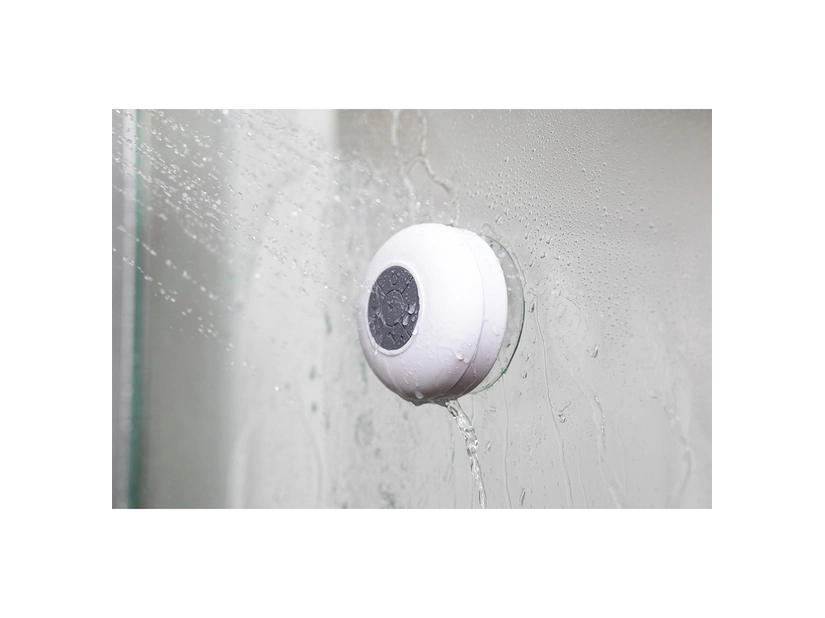 Głośnik reklamowy z przyssawką Watertight, biały 