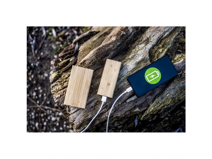 Powerbank reklamowy w ekologicznej obudowie, pojemność baterii 5000mAh 