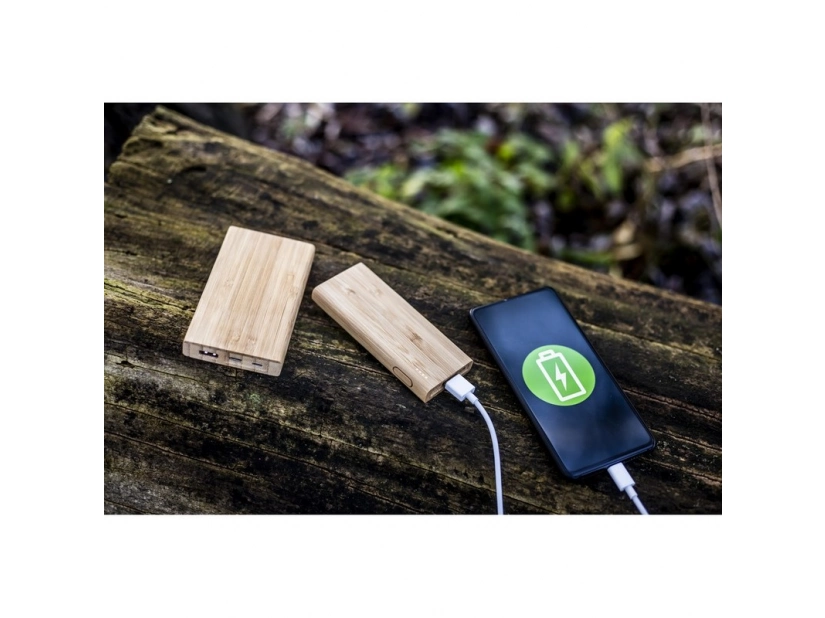 Powerbank reklamowy w ekologicznej obudowie, pojemność baterii 5000mAh 