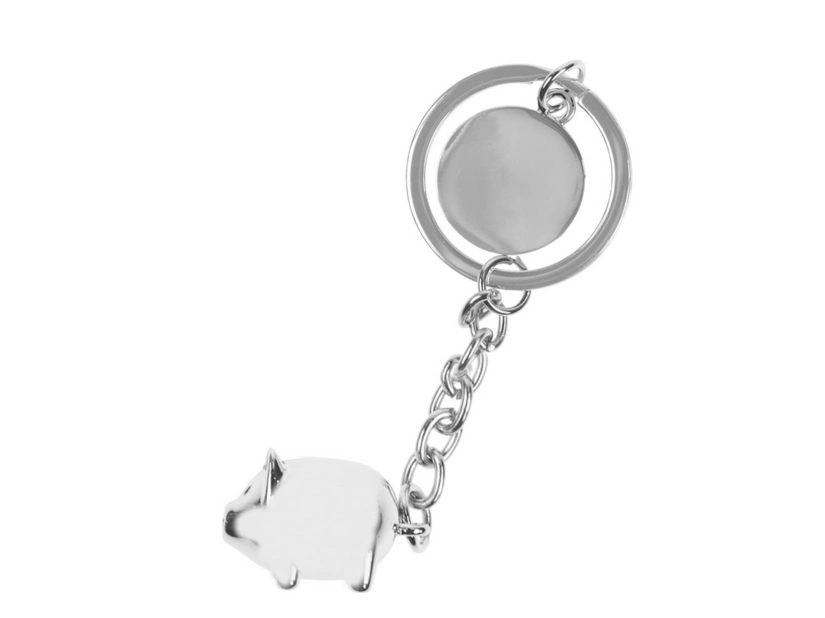 Brelok do kluczy świnka, żeton do wózka na zakupy