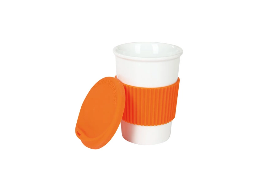 Kubek reklamowy Play&Go 320 ml, biały