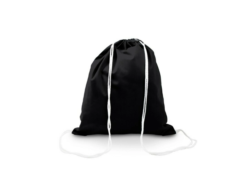 Czarny Bawełniany worek ze sznurkiem | Gerald