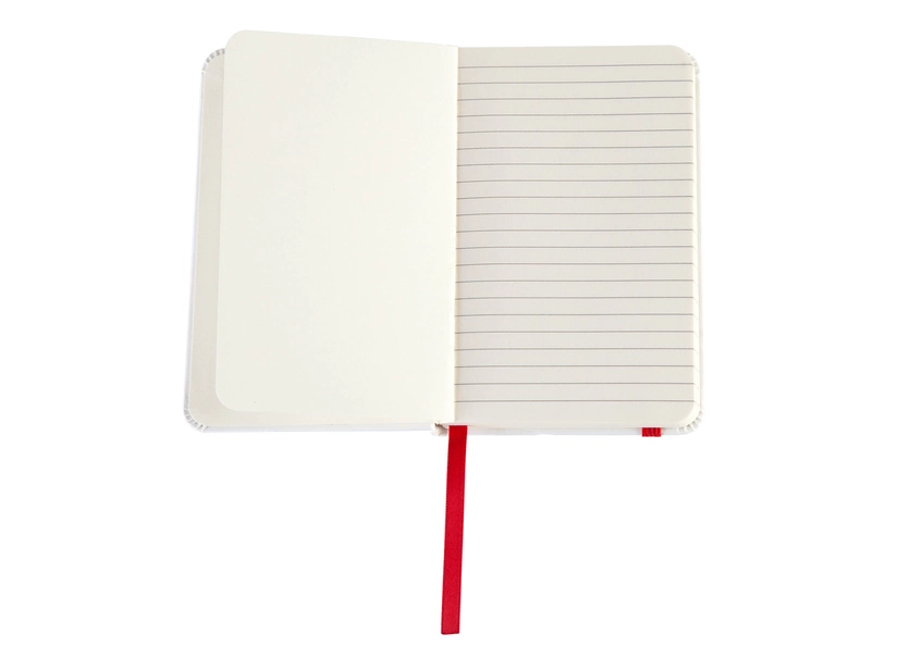 Notatnik Badalona 90x140/80k linia, czerwony/biały 