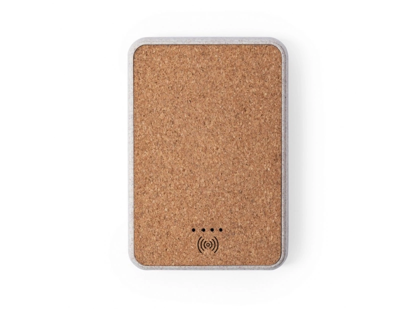 Powerbank bezprzewodowy 5000 mAh, ładowarka bezprzewodowa 5W, korkowa obudowa