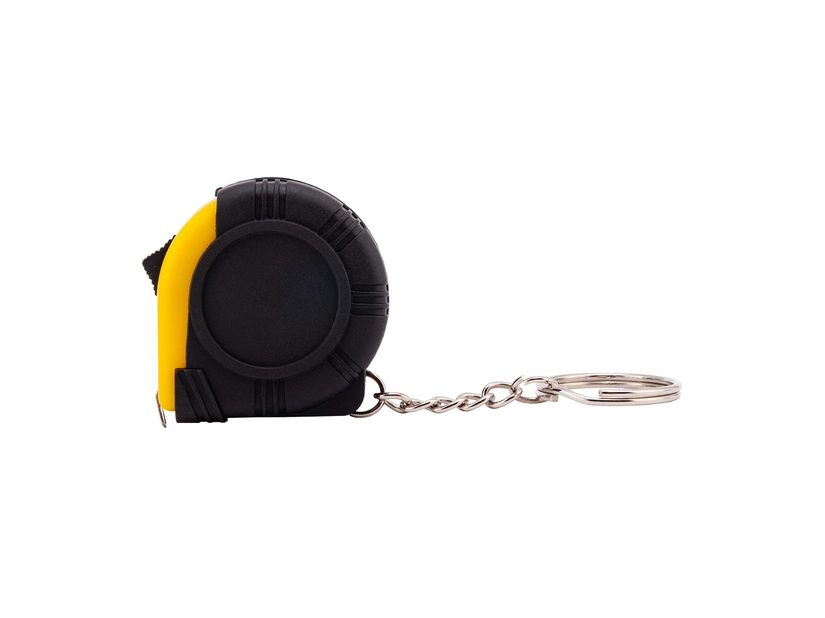 Brelok miarka reklamowa, zwijana 1m Exacto, żółty kolor