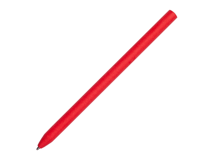Czerwony długopis papierowy z logo – eko gadżet firmowy